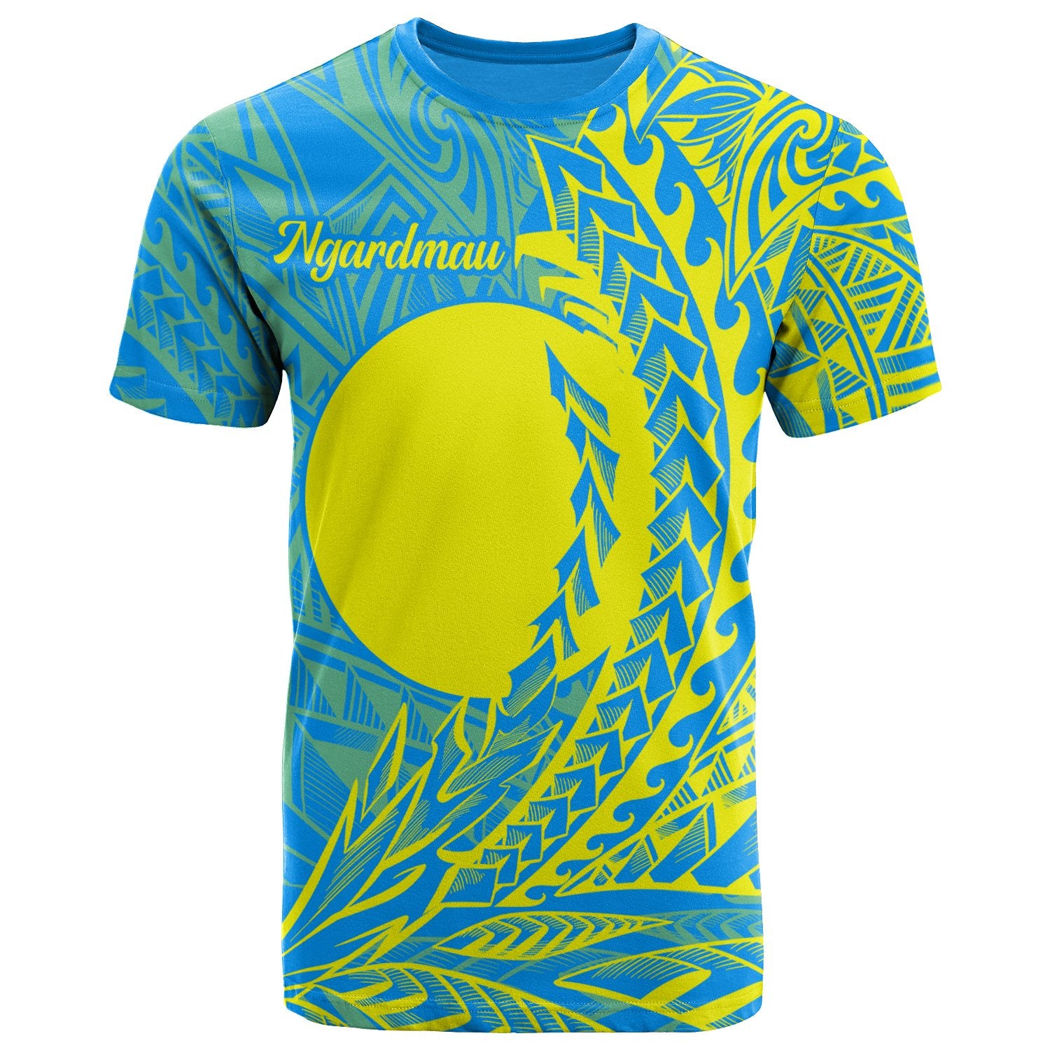 Palau T Shirt Ngardmau Wings Style Unisex Blue - Polynesian Pride