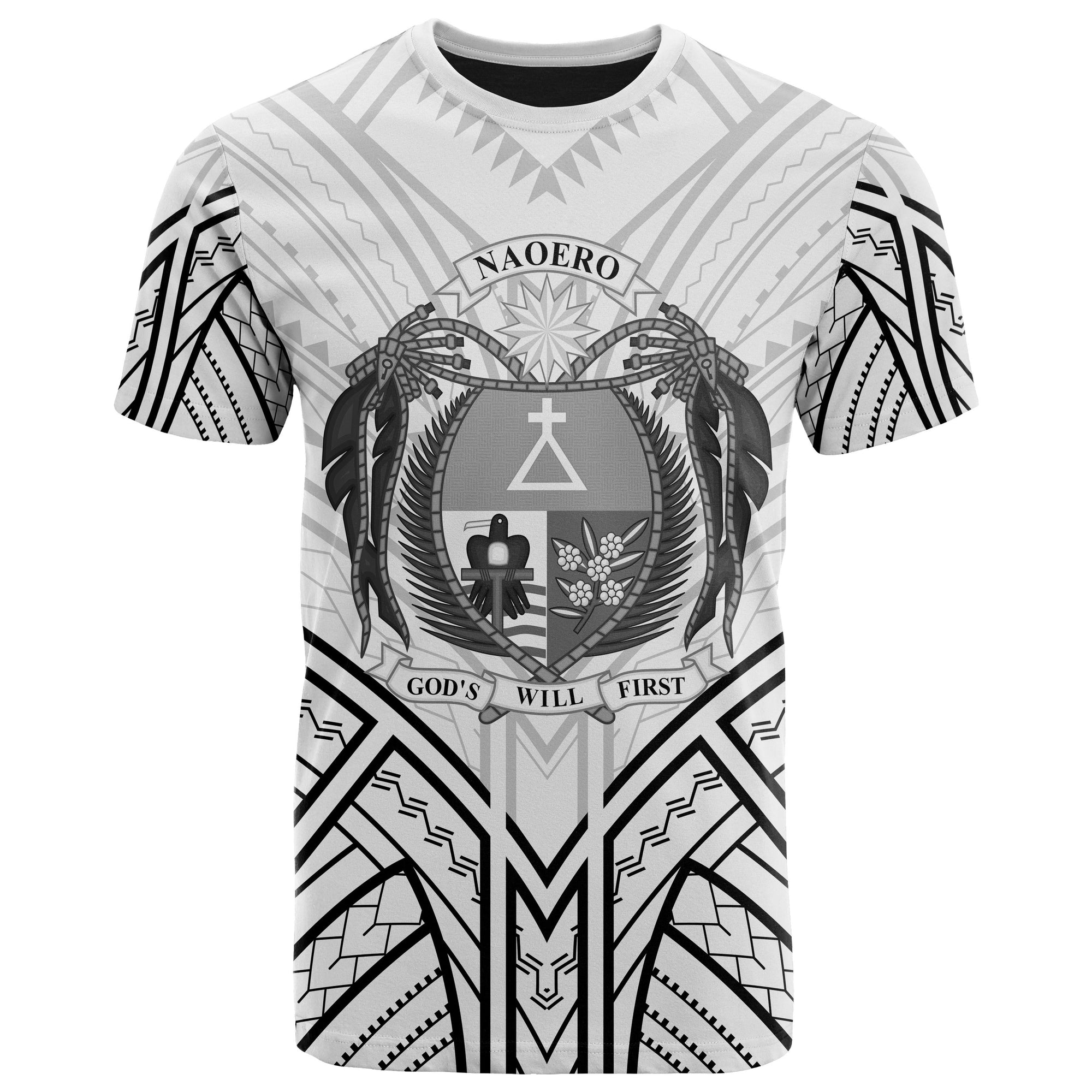 Nauru T Shirt Nauru Seal Tribal Patterns Unisex Black - Polynesian Pride