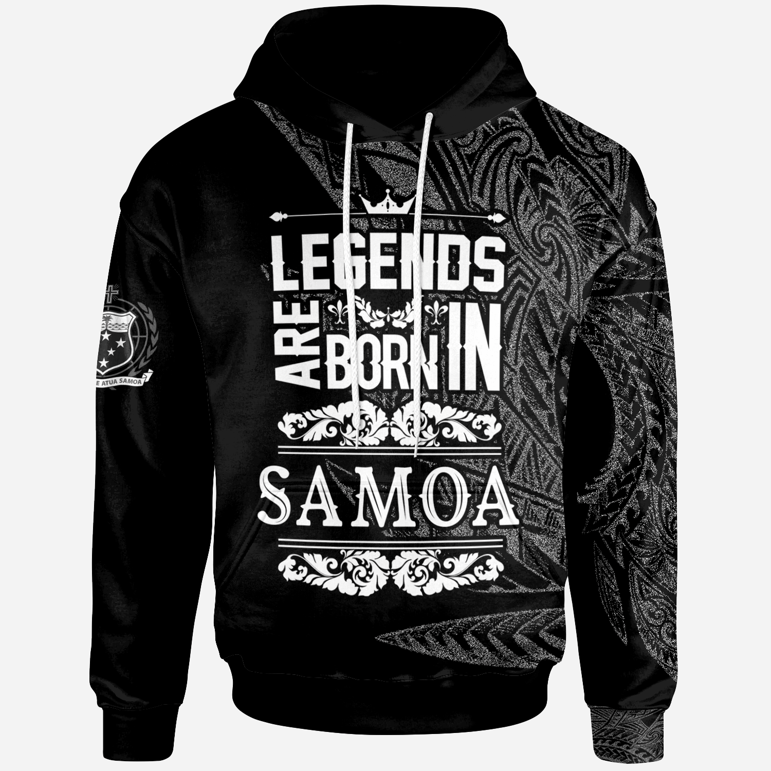 Samoa Hoodie Legends Are Born In White Color Unisex White - Polynesian Pride