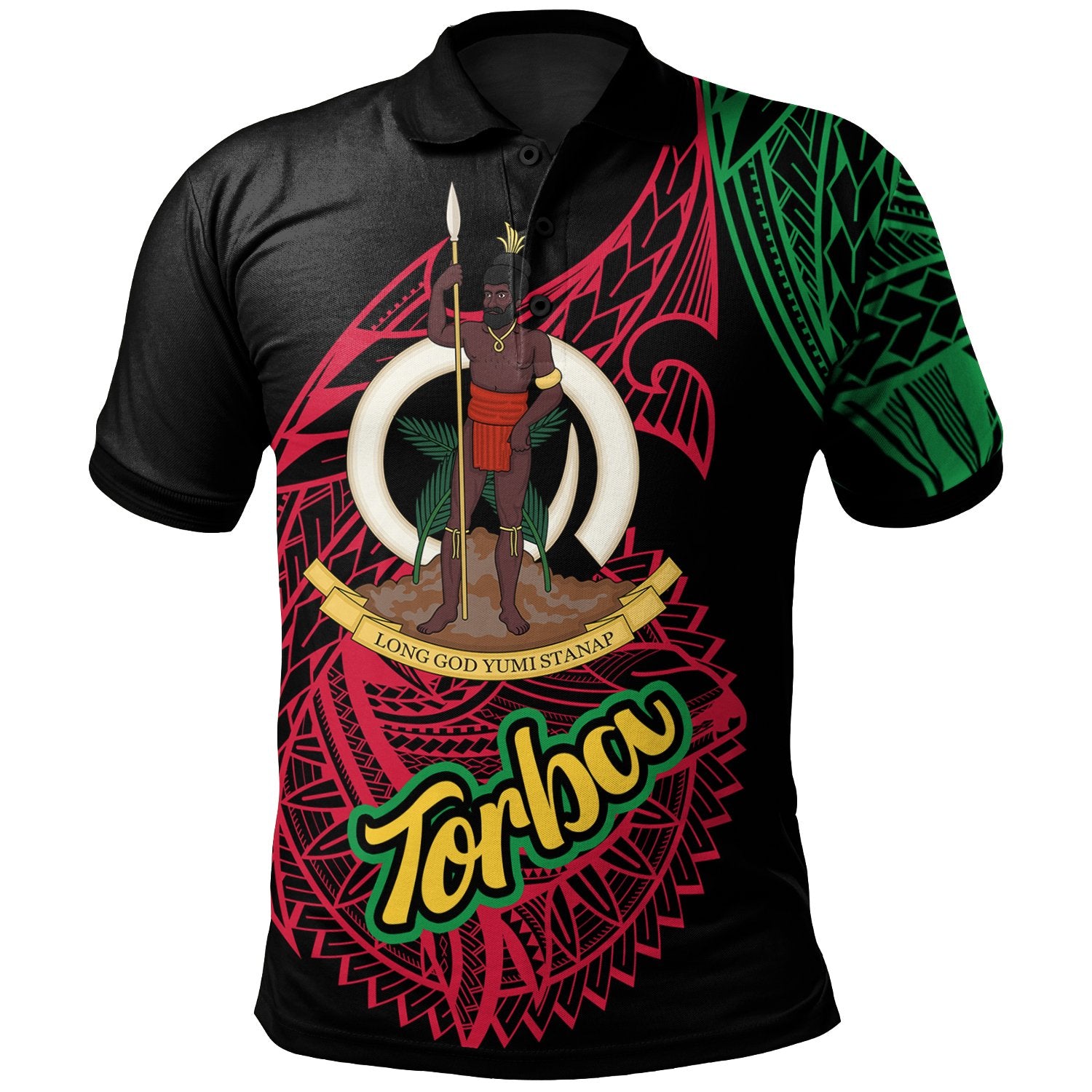 Vanuatu Polo Shirt Torba Seal Of Vanuatu Special Style Unisex Black - Polynesian Pride