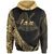 American Samoa Hoodie Manua Tau Polynesian Gold Patterns Sport Style Unisex Black - Polynesian Pride