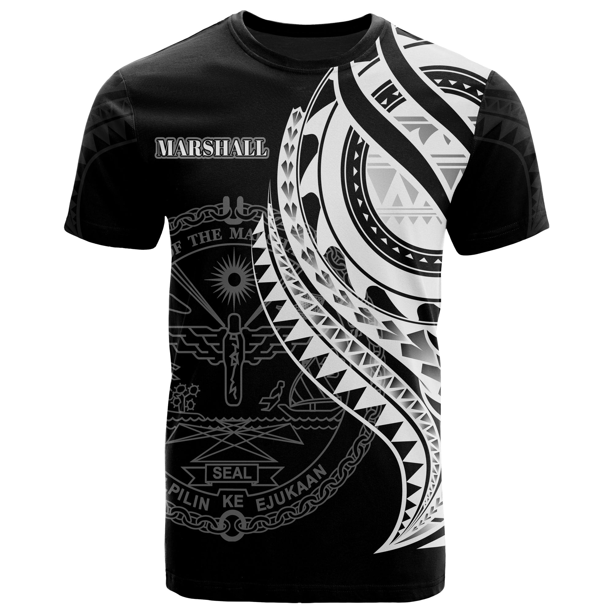 Marshall Islands T Shirt Polynesian Patterns Best Marshall Ever Unisex Black - Polynesian Pride