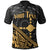 Rotuma Polo Shirt Custom Gold Tapa Patterns With Bamboo Unisex Gold - Polynesian Pride