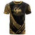 American Samoa T Shirt Manua ofu Polynesian Gold Patterns Sport Style Unisex Black - Polynesian Pride