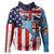 Fiji With America Flag Hoodie LT10 - Polynesian Pride