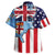 Fiji With America Flag Beach Shirt LT10 - Polynesian Pride