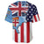 Fiji With America Flag Baseball Jersey LT10 - Polynesian Pride