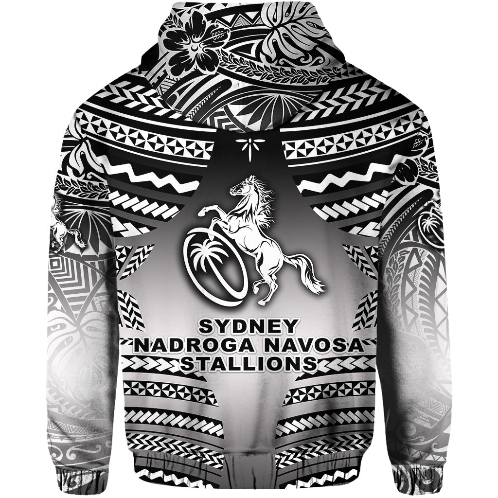 Fiji Rugby Zip Hoodie Sydney Nadroga Navosa Stallions Creative Style Gradient Black LT8 - Polynesian Pride