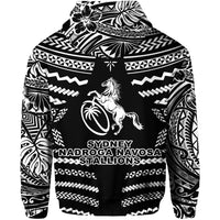 Fiji Rugby Hoodie Sydney Nadroga Navosa Stallions Creative Style Black LT8 - Polynesian Pride
