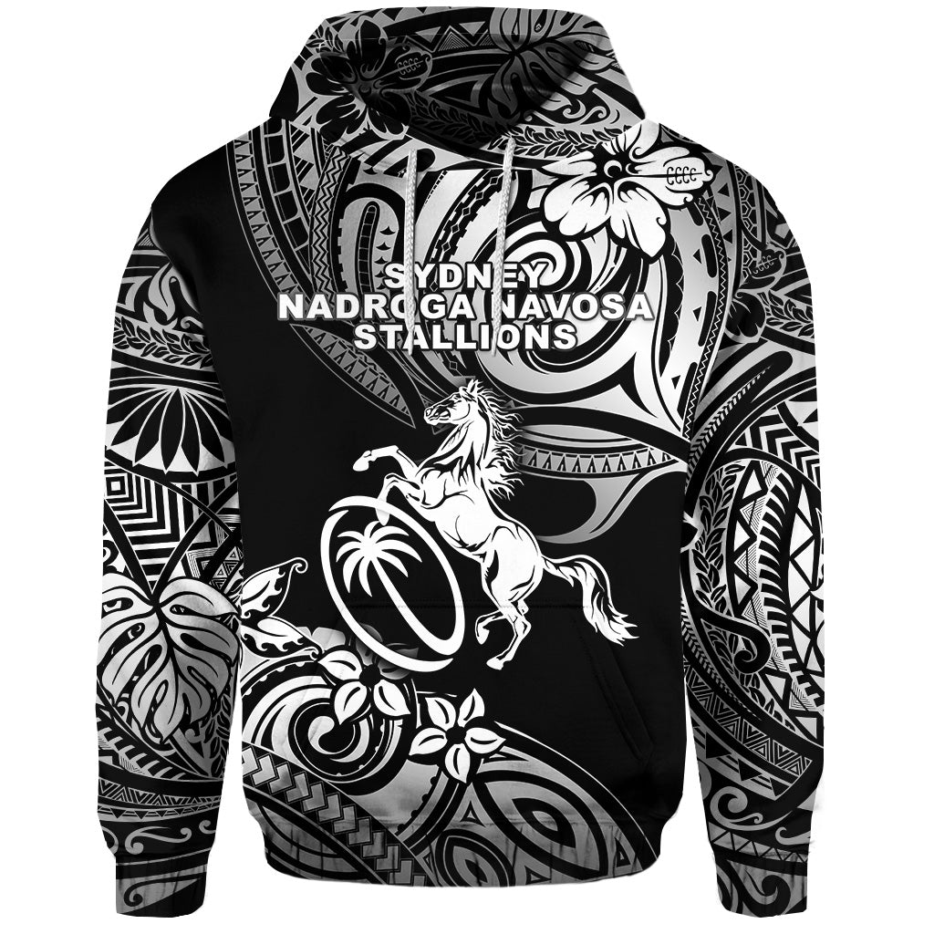 Fiji Rugby Hoodie Sydney Nadroga Navosa Stallions Unique Vibes Black LT8 - Polynesian Pride