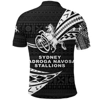 Fiji Rugby Polo Shirt Sydney Nadroga Navosa Stallions Unique Version Black LT8 - Polynesian Pride