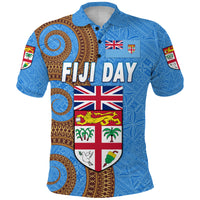Custom Fiji Day Polo Shirt Independence Anniversary Simple Style LT8 - Polynesian Pride