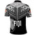 Fiji Rugby Polo Shirt Coconut Sporty Vibes Full Black - Polynesian Pride