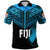 Fiji Rugby Polo Shirt Coconut Sporty Vibes Black Unisex Black - Polynesian Pride