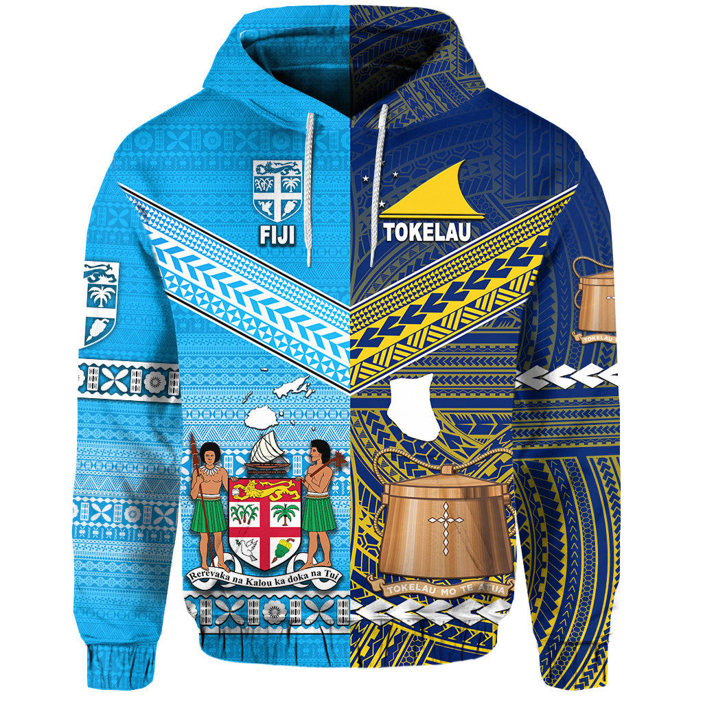 Fiji Tokelau Hoodie Together LT8 - Polynesian Pride