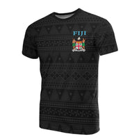 Fiji Tapa All Over Print T Shirt Fiji Flag Coat of Arms - Polynesian Pride