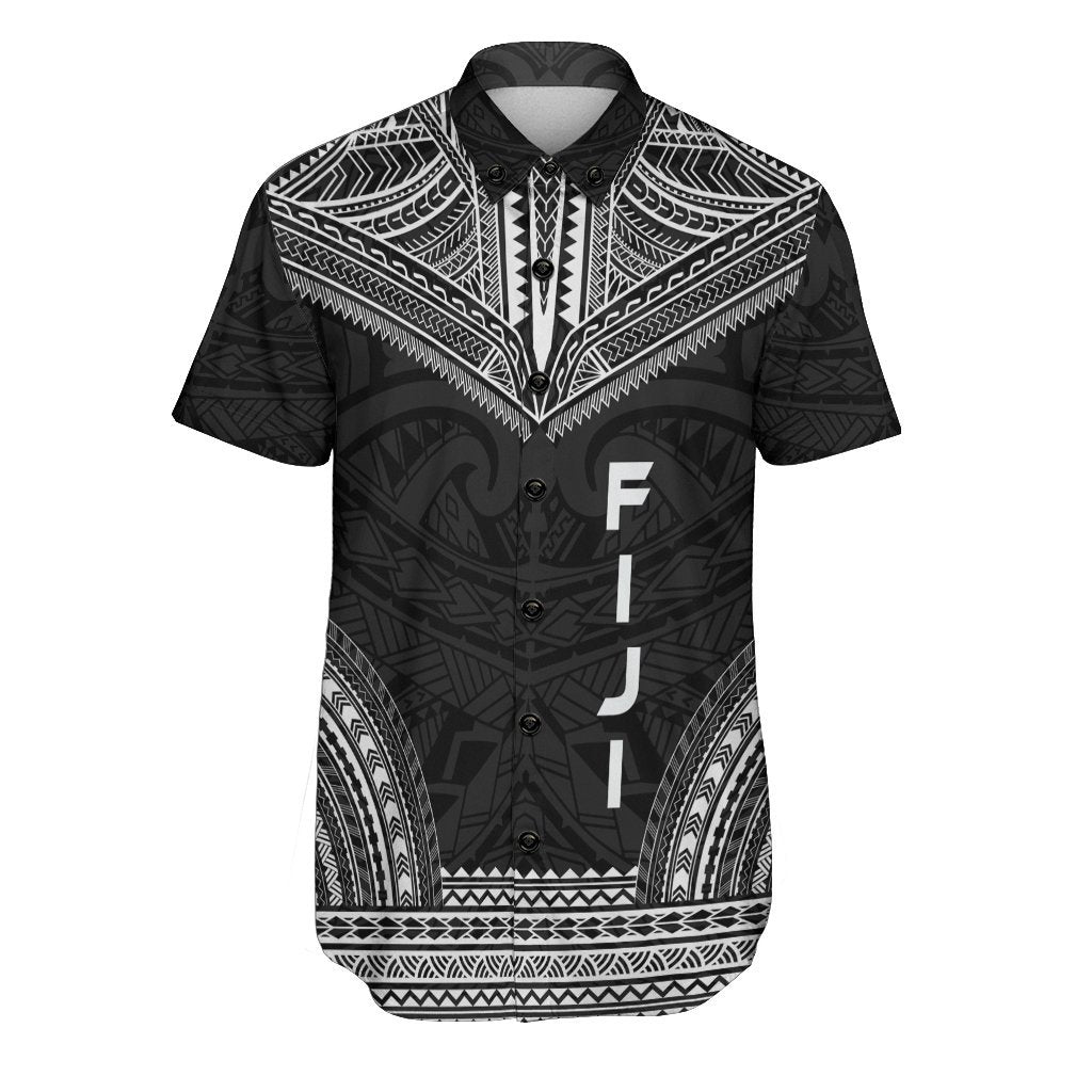 Fiji Polynesian Chief Shirt - Black Version Men Black - Polynesian Pride