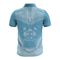 Fiji Polo Shirt Viti Coat Of Arms Polynesian Chief Tattoo Flag Version - Polynesian Pride