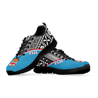 Fiji Sneakers - Fiji Flag & Tapa Half Style - A16 - Polynesian Pride