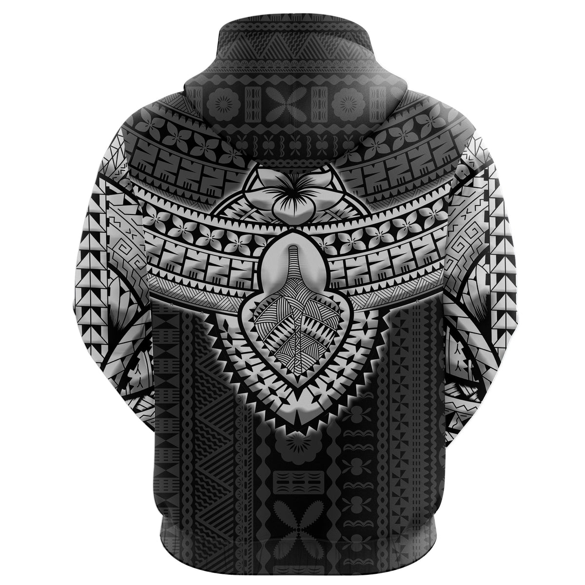 Fijian Tribal Tapa Zip up Hoodie - Polynesian Pride