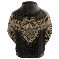 Fijian Tribal Tapa Zip up Hoodie Gold - Polynesian Pride