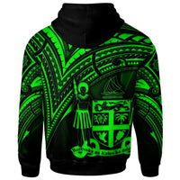 Fiji Hoodie Green Color Cross Style - Polynesian Pride