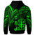 Fiji Hoodie Green Color Cross Style - Polynesian Pride