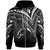 Fiji Zip Hoodie Cross Style Unisex Black - Polynesian Pride