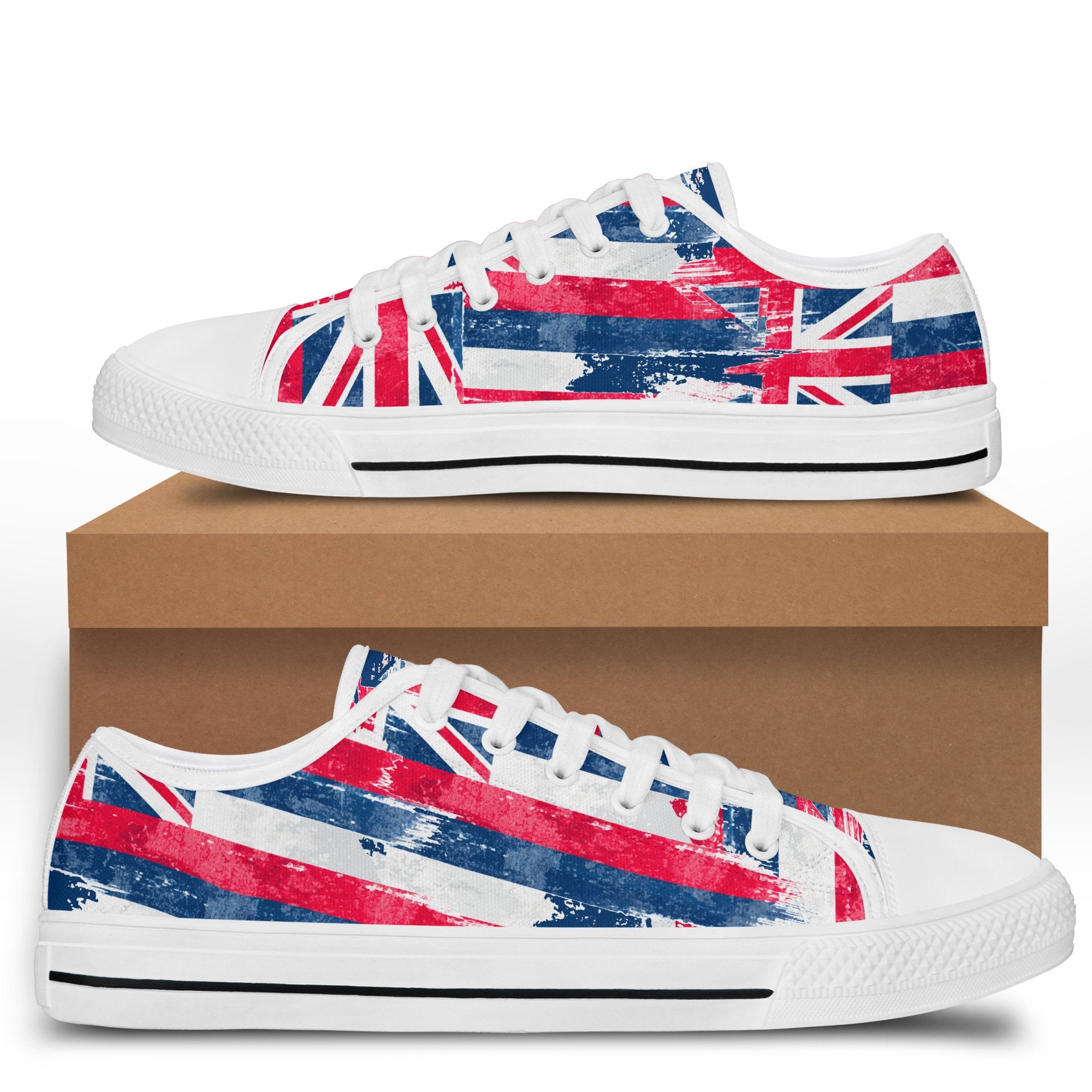 Hawaii Flag Of Hawaii Low Top Shoes - Max Style - AH - Polynesian Pride