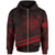 Fiji Zip Hoodie In My Heart Style Red Polynesian Patterns Unisex Black - Polynesian Pride