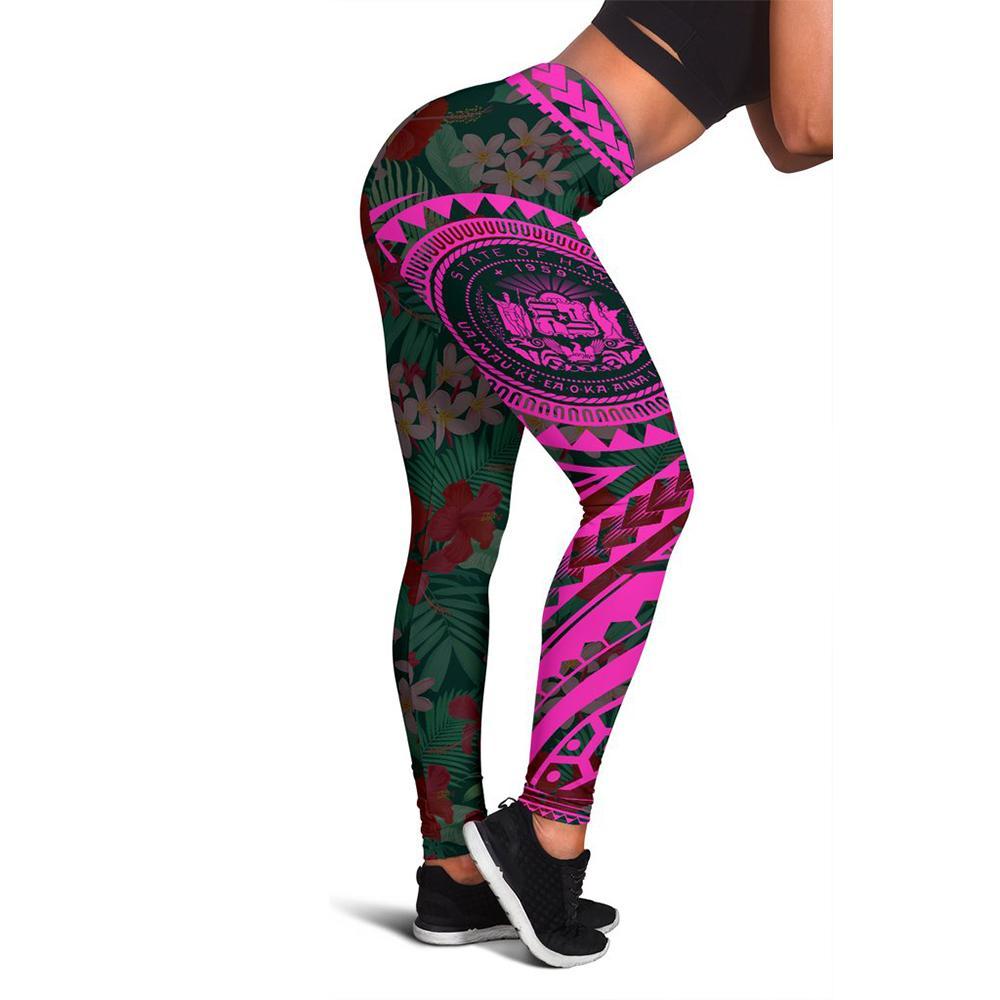 Hawaii Seal Leggings (Pink) A6 Pink - Polynesian Pride