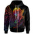 French Polynesia Zip Hoodie Butterfly Polynesian Style Unisex Black - Polynesian Pride