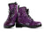 Celticone Women's Leather Boot - Purple Astrology Map Pagan Boots - Polynesian Pride