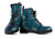 Celticone Women's Leather Boot - Turquoise Astrology Map Pagan Boots - Polynesian Pride