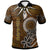 Cook Islands Polo Shirt Polynesian Boar Tusk Unisex Brown - Polynesian Pride