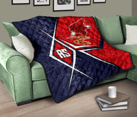 American Samoa Premium Quilt - AS Flag with Polynesian Patterns - Polynesian Pride