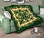 Hawaiian Premium Quilt Royal Pattern - Emerald Green - Polynesian Pride