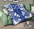 Gambier Islands Premium Quilt - Gambier Islands Flag Polynesian White Tattoo (Blue) - Polynesian Pride