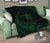 Hawaii Turtle Hibicus Premium Quilt - Frida Style - Green - Polynesian Pride