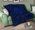 Hawaii Premium Quilt - Hawaii Map Honu Hibiscus Blue Polynesian Premium Quilt - Polynesian Pride