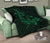 Hawaii Shark Green Polynesian Premium Quilt - Polynesian Pride