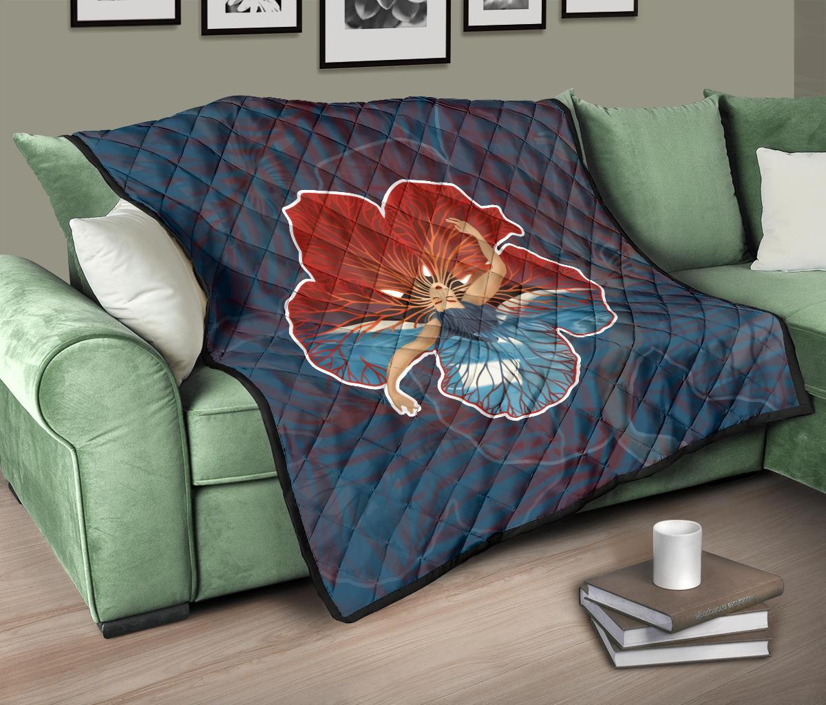 Hula Dance Hibiscus Premium Quilt - Polynesian Pride