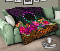 Cook Islands Polynesian Premium Quilt - Summer Hibiscus - Polynesian Pride