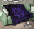 Hawaii Turtle Kanaka Map Hibiscus Poly Premium Quilt - Purple - Polynesian Pride