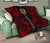 Vanuatu Premium Quilt - Vanuatu Coat Of Arms Polynesian Red Tattoo (Dark Red) - Polynesian Pride