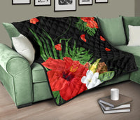 Hawaii Hibiscus Polynesian Premium Quilt - Polynesian Pride