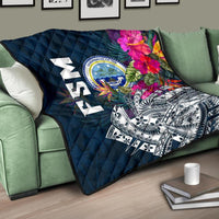 Federated States Of Micronesia Premium Quilt - Summer Vibes Blue - Polynesian Pride