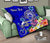 Samoa Custom Personalised Premium Quilt - Turtle Plumeria (Blue) - Polynesian Pride