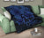 Hawaii Turtle Ohana Hibiscus Poly Premium Quilt Blue - Polynesian Pride