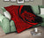 Hawaii Turtle Map Polynesian Premium Quilt - Red - Circle Style - Polynesian Pride